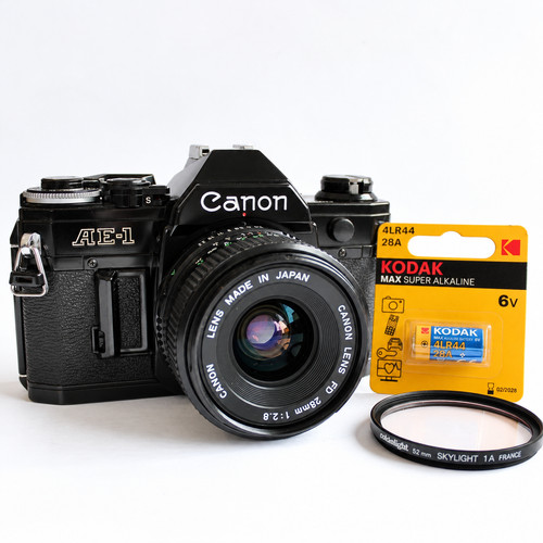 Canon black 35mm film - ae-1,